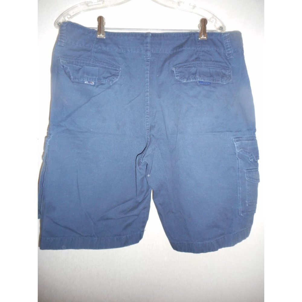 Blue twill Cargo Men's Shorts Sz 36 100% cotton - Picture 4 of 7
